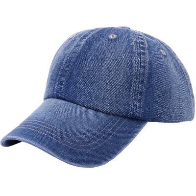 China COMMON Unisex Washed Cotton Denim Adjustable Dad Hats Top Hat For Women Baseball Caps For Men DIY Plain Hat for sale