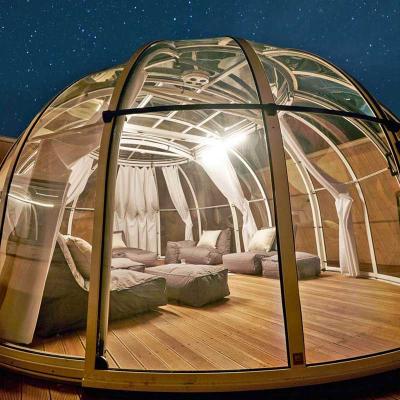 China Modern Portable Outdoor Transparent Crysta Dome Room Glamping Bubble Hotel Room Igloo Tent for sale