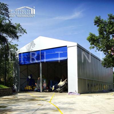 China Snow Loading Large Industrial Warehouse Storage Tent With Flexible Lifting Door Warehouse Tent for sale