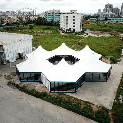 China Outdoor Hexagon Modulator Pvc Tents Glass Square Tent MP for sale