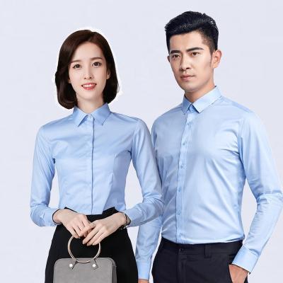 China Formal Shirts Autumn Solid Color Shirts White Anti-pilling High Quality Shirts Custom Made for sale