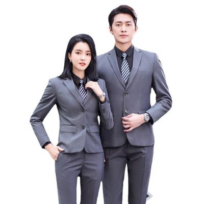 China wholesale Anti-wrinkle 2 piece suit business formal dress women and men blazer women and men suit men plus size blazer for sale