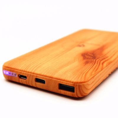 China High Quality Power Bank Wireless Charger Qi Wireless Charging Wooden Style For Smartphone QC3.0 Wireless Charging 10000mah Factory for sale