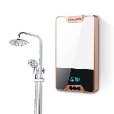 China SiHUA 220V 7.5KW Instantaneous Point Water Heater Instant Electric Tankless Portable Bathroom Multi Tankless Heater for sale