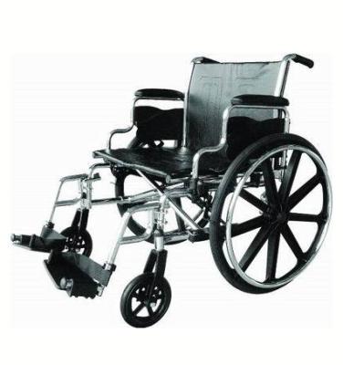 China GENUINE LEATHER Steel Power Transport Folding Manual Wheelchair (MS-300S) for sale