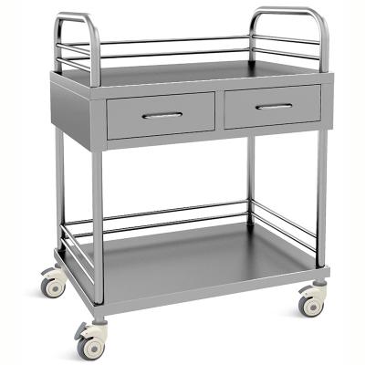 China Metal Hospital Operating Room Nurse Treatment Mobile Stainless Steel Clinic Trolley MS-T600 for sale