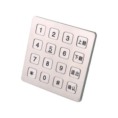 China Remote Stainless Steel Keypad Controller Waterproof Metal Keypad For Access Control System for sale