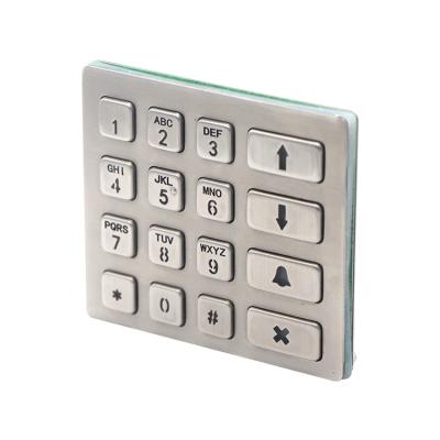 China Remote Controller Industrial Keypad IP67 Metal USB RS232 Numeric Keypad Stainless Steel Backlight Waterproof Numeric Keypad for sale