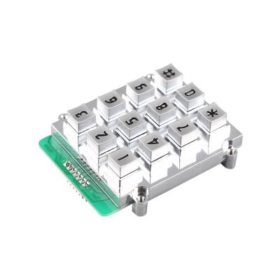 China Matrix Keypad Access Enter Keypad Zinc Alloy Key 12metal Buttons 3 x 4 Matrix Keypad for sale