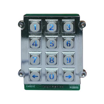 China Remote Controller Zinc Alloy Waterproof Backlit 4x4 Keypad For Door Lock System for sale