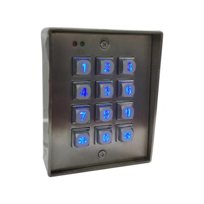 China Matrix 12 Remote Digital Keys Controller Zinc Alloy Illuminated Keypad For Access Control System for sale