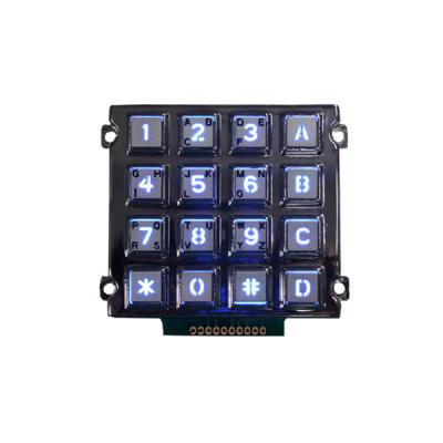 China Zinc Alloy 4x4 Controller Remote Layout LED Keypad With Pins Header Connector For Access Control System for sale