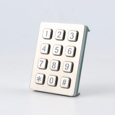 China Telecommunication Equipment 3x4 12 Keys LED Numeric Keypad Illuminated RS485 Keypad / Intercom Keypad for sale