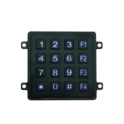 China 4x4 Remote Controller 16 Keys Vandal Proof Plastic Backlit Numeric Keypad For Access Control for sale