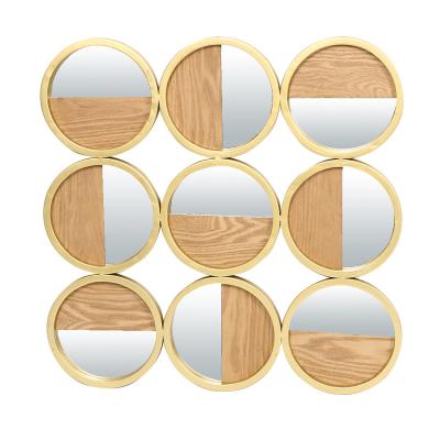 China Factory direct sales home decoration gold minimalist small mirror for living room decorative mirrors for sale