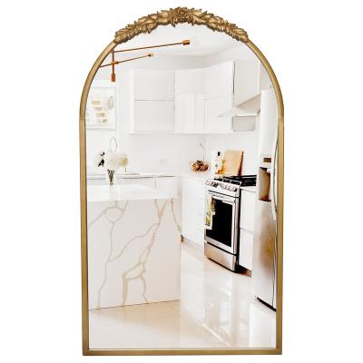 China Durable Custom Luxury Decorative Gold Wall Antique Vintage Arch Mirrors (Old) Decor Bath Mirrors for sale