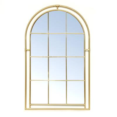 China Minimalist Metal Framed Gold Decoration Pieces Luxury Home Mirror Wall Art Mirrors (Old) for sale