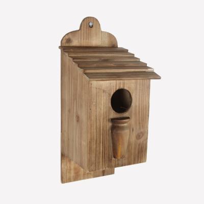 China Sustainable Size Quality Products Creative Wooden Aviary For Garden Decor Bird House for sale