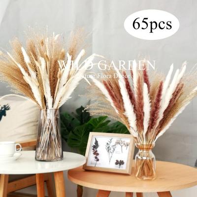 China Decorate 45cm High Quality Pampas Grass Bunch Dry Flower For Decorative Flowers And Home Decoration Garlands for sale