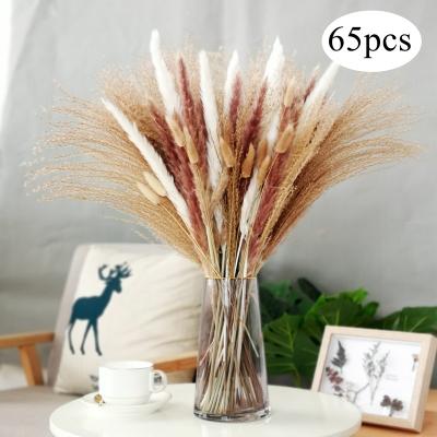 China Decorate Factory Price Amazon Hot Sale Dried Flower Pampas Grass Handmade Bouquet For Wedding Home Decoration for sale