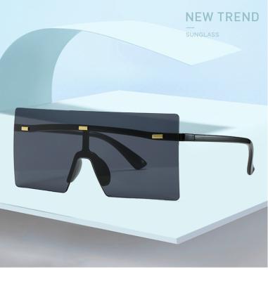 China New arrivals women custom logo DOISYER sunglasses fashionable rectangle oversized black frameless ladies sunglasses for sale