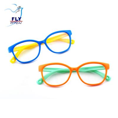 China For Reading Glasses Daisyer Wenzhou Factory Printed Logo Round Shape TR90 Anti Blue Light Kids Glass Silicon Anti Blue Light Teens for sale