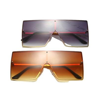 China DOISYER 2021 Fashion Women Square Metal Rimless Sunglasses Latest Designer Vintage Shades Oversized Sunglasses for sale