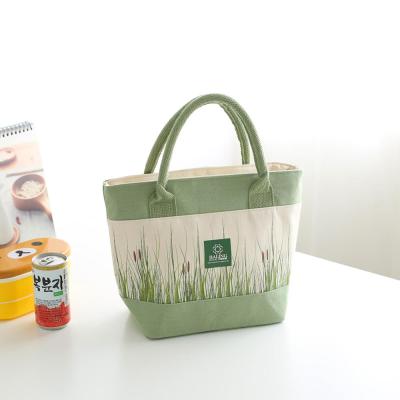 China CANS popular style hot selling cotton canvac insulated aluminum folil hand sticking bag for sale