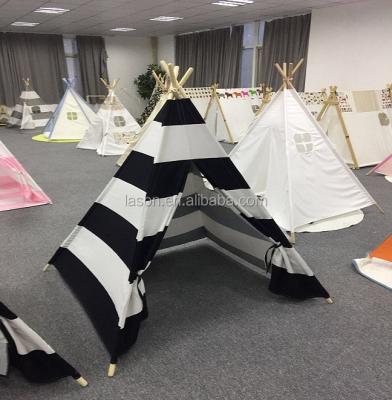 China Indian sales of good quality kids leisure cotton outdoor wooden pole tepee tent for sale