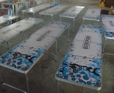 China Outdoor Table 8ft Customized Printing Beer Pong Table for sale