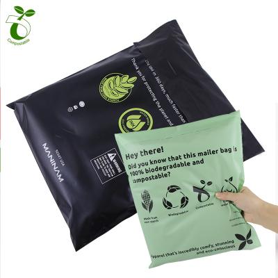 China Eco-Friendly Oxo Poly Apparel Postage Biodegradable Wholesale Biodegradable Plastic Ads Shipping Black Ad Bag for sale