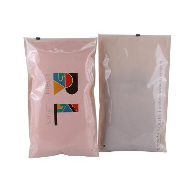 China Recycled Materials Customizes T Shirt Packaging Custom Printed Zip Bag Plastic Bags With Logos Zipper Wholesale Apparel Tote Bags for sale