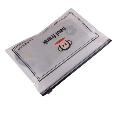 China Recyclable Small Jewelry Custom Frosted Logo Transparent Pouch Clear Plastic Zipper Bag for sale