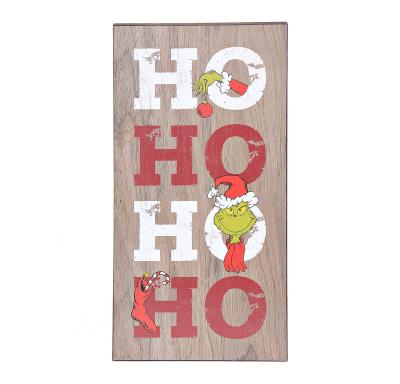 China Ho Ho Ho Grinch Christmas Handmade Plaque for sale