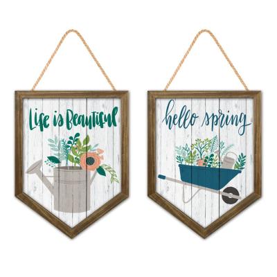 China American Home Decor Spring Style Wooden Plaque for sale