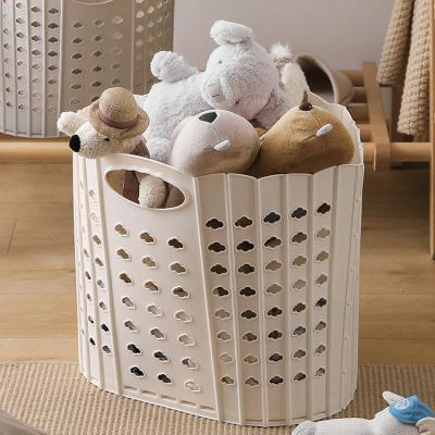 China NEW DESIGN Modern Home Storage &organization Space Saving GREENSIDE Space Saving Laundry Basket Cloth Cloth Storage Plastic Foldable Dirty Organizer for sale