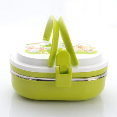 China Hot Selling Stainless Steel Single Layer Double Layer Lunch Box Hot Sale Handheld Insulated Food Bowl for sale