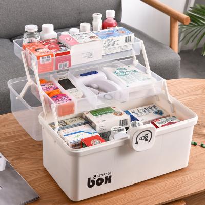 China Multifunctional Exquisite Stored Medicine Chest Storage Boxes And Bins With Lid And Handle for sale