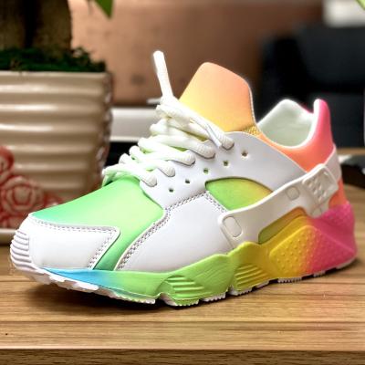 China Hot Selling PU Border Color Matching High End Atmosphere Custom Running Shoes Women Women On Nonsense Running Shoes for sale