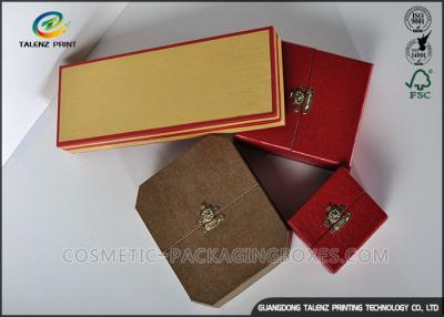 China Colorful Cover Jewelry Gift Boxes Recyclable Friendly Plastic Embossing Printing Handling for sale