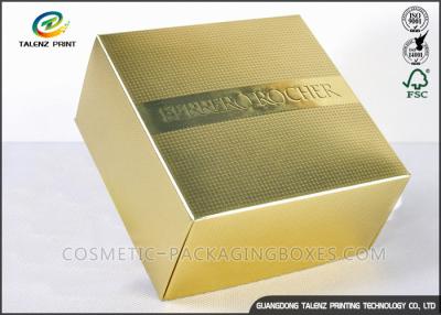 China Caja de regalo cosmética de lujo de CMYK, grabación en relieve de empaquetado de las cajas del producto texturizada en venta