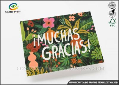 China Impresión de papel colorida de la planta verde de las tarjetas de felicitación con el módulo de la grabación de la voz en venta