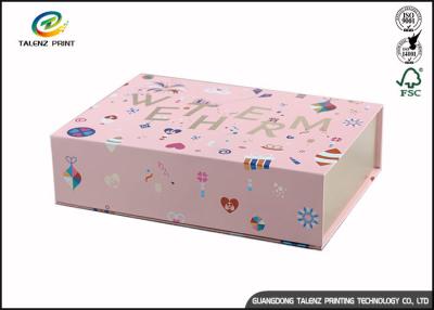 China Newly Design Folding Gift Boxes Charming Pink Printing Easy Disassembled for sale