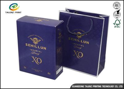 China Eco - friendly Drawer Type Paper Wine Box Scratch Resistance For Hennessy X.O for sale