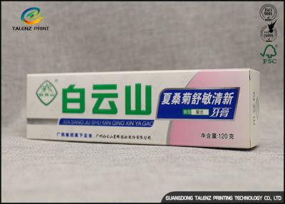 China Color Printing Paper Packing Box , Cosmetic Packaging Boxes For Toothpaste for sale