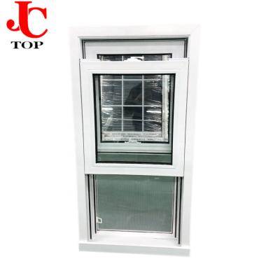 China Sliding American Style UPVC Vertical Sliding Windows With Cheap Price for sale