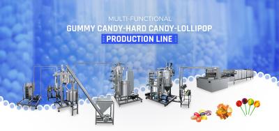 China Fruit Jelly Gummy Hard Candy Lollipop Productielijn, Jelly Gummy Hard Candy Lollipop Verwerkingslijn Te koop