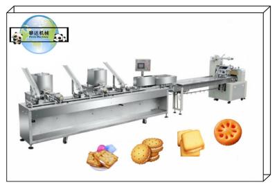 China PD250-PD1000 Sandwich Biscuit Verwerkingslijn Apparatuur, Automatische Sandwich Wafer Biscuit Machine Productielijn Te koop