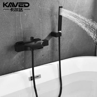 China With Slide Bar Minimalistic Black Shower Faucet Bathtub Faucet With Hand Held Shower for sale