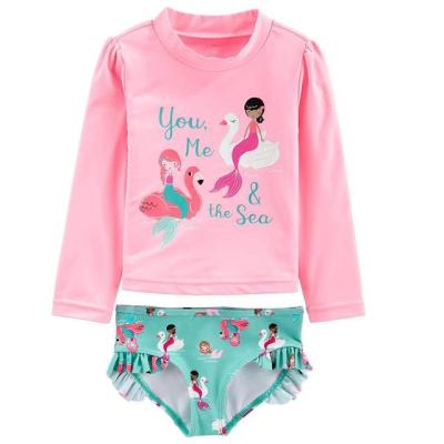 China Toddlers And Babies Anti-Static 2-Piece Matched Rashguard Sets for sale